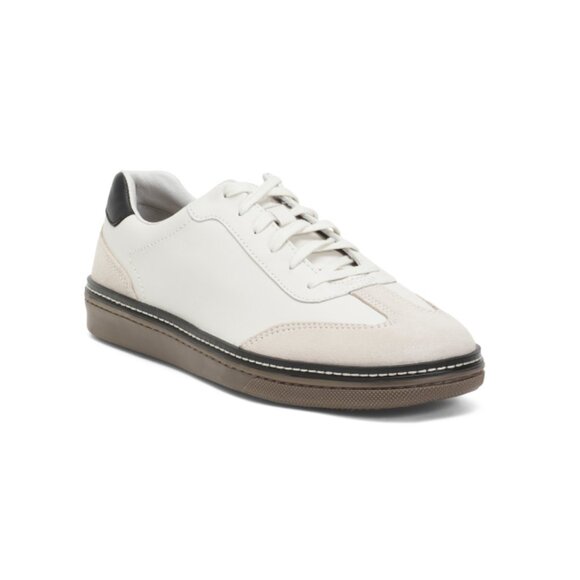 JOHNSTON AND MURPHY White Men's Leather Mcguffey T Toe Casual Sport Shoes